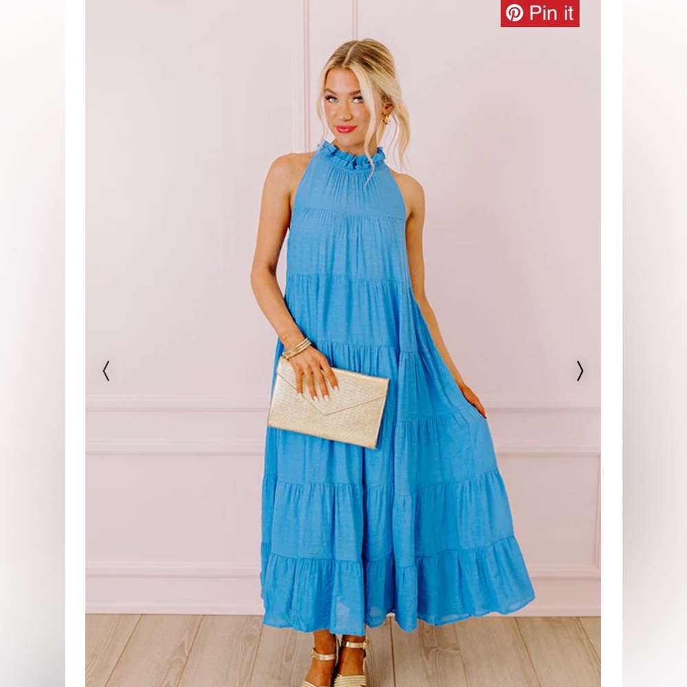 Online boutique blue midi dress! Worn ONCE!